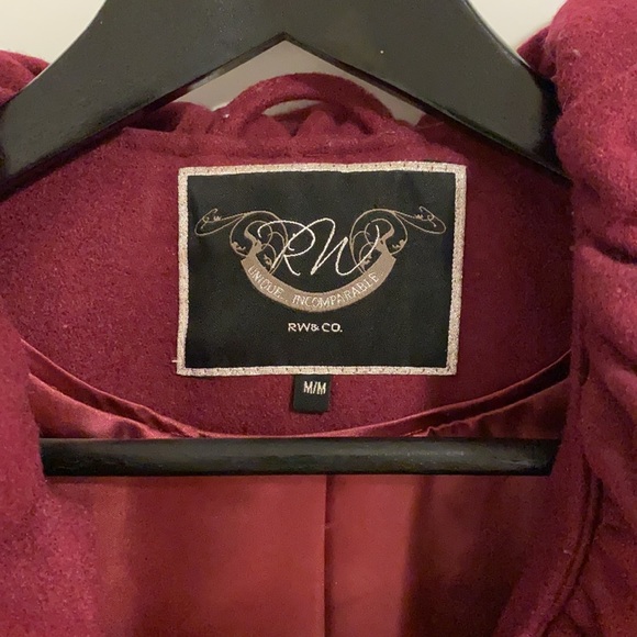 RW&Co Dark Pink Wool Coat - Picture 3 of 5